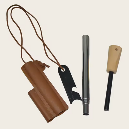 Feuerstarter mit Blasrohr im Set