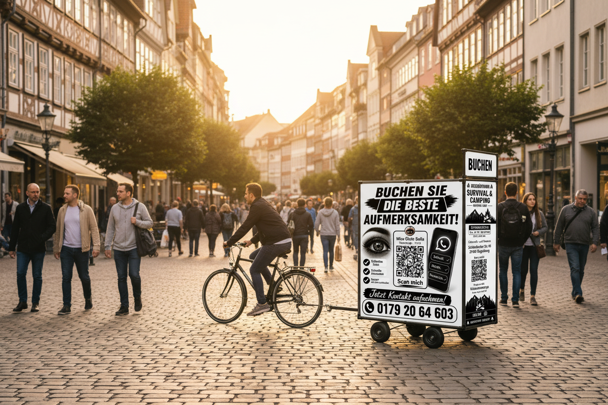 Fahrradanhänger in der City
